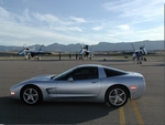 On the flightline with the US Navy's Blue Angels.
